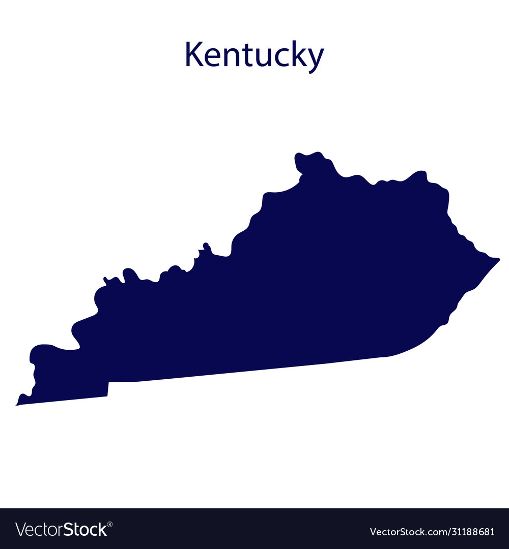 United states kentucky dark blue silhouette of Vector Image