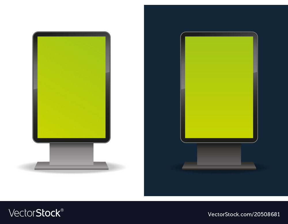 Vertical Blank Template Outdoor Lightbox Vector Image