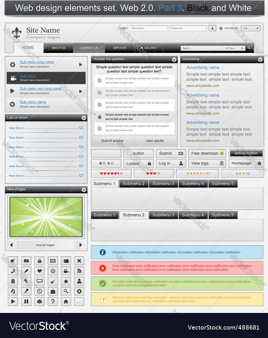 Web design elements