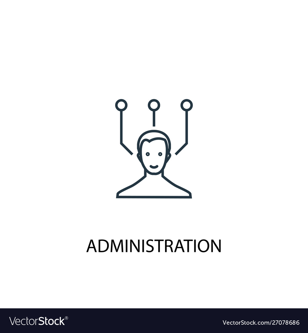 Administration concept line icon simple element