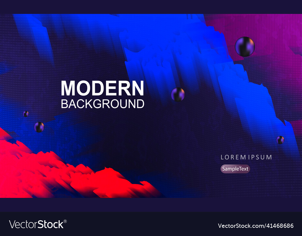 Background with abstract shapes in red and blue