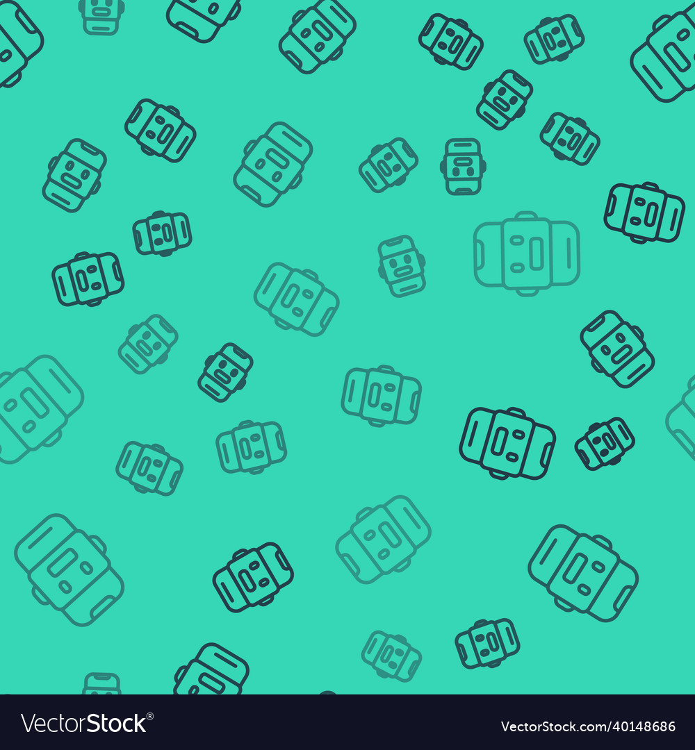 Black line chat bot icon isolated seamless pattern vector image Black line chat bot icon isolated seamless pattern