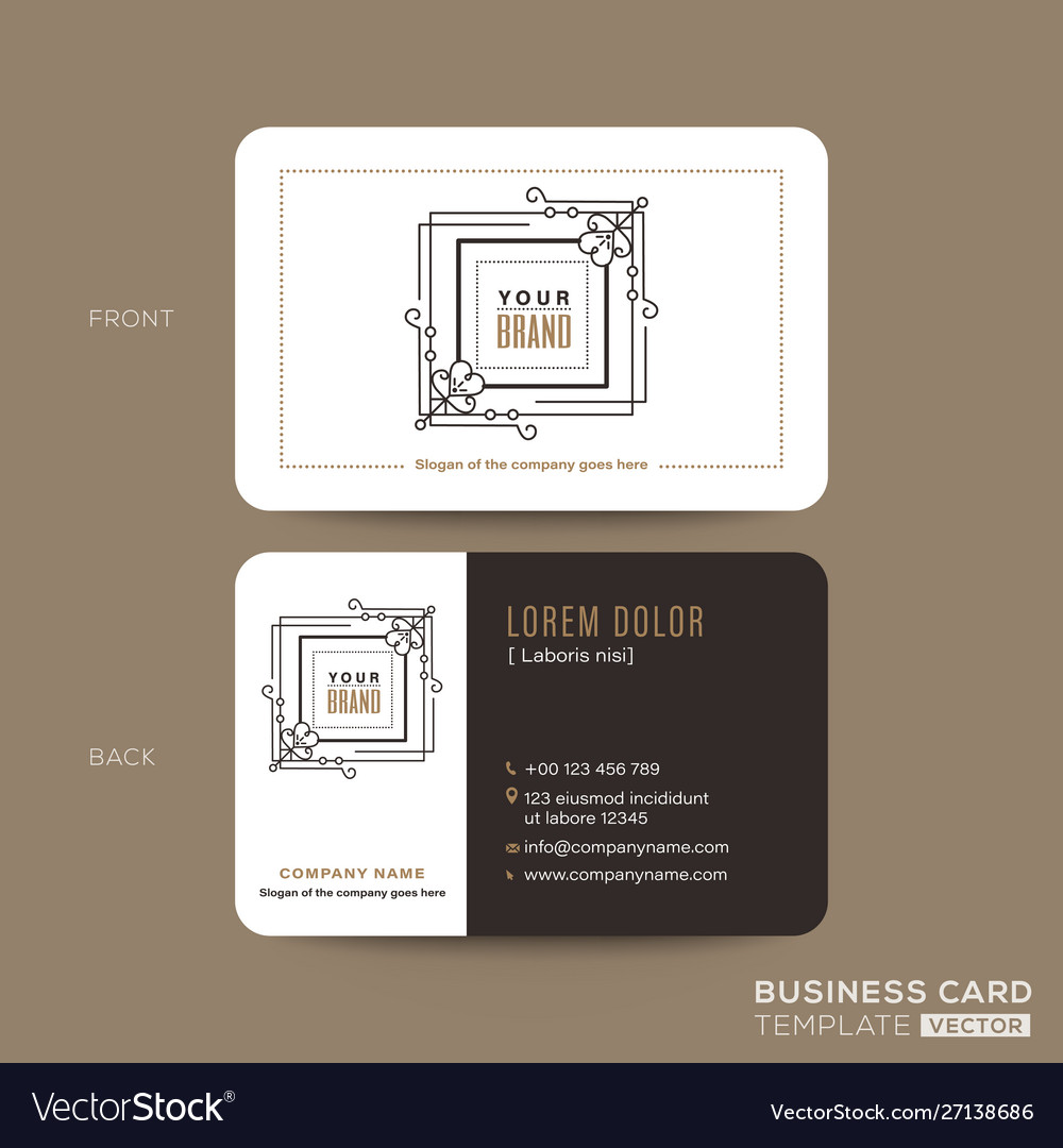 Classic vintage business card namecard design