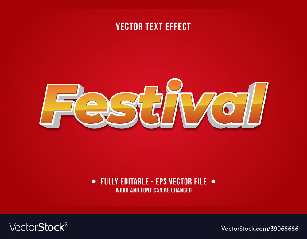 Editable text effect gradient style for digital vector image Editable text effect gradient style for digital