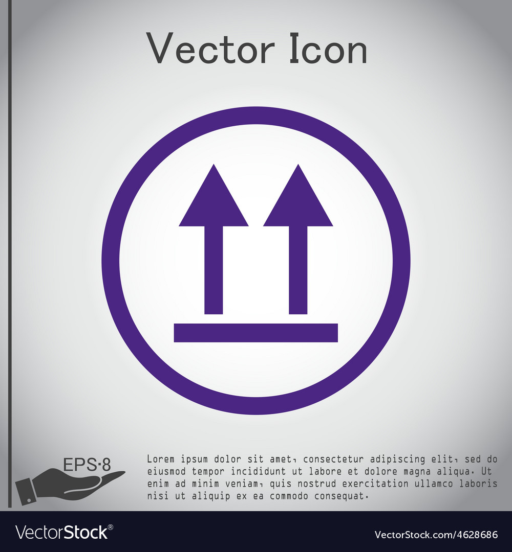 Fragile symbol arrow up logistic icon