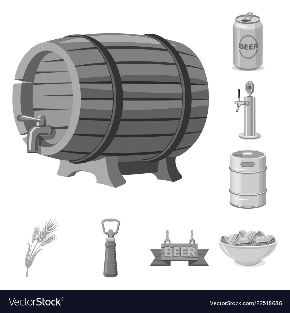Isolated object of pub and bar symbol set vector image Isolated object of pub and bar symbol set