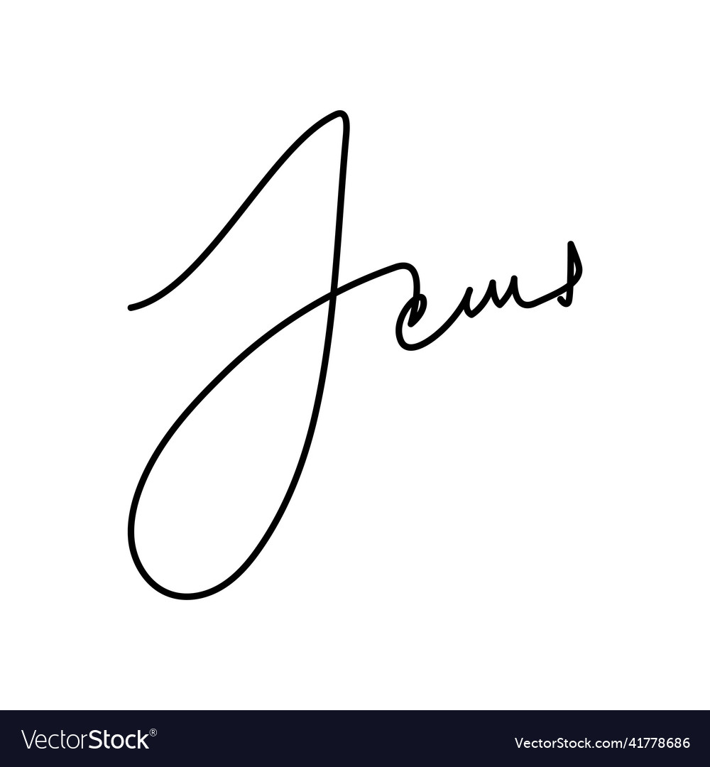 J initial signature