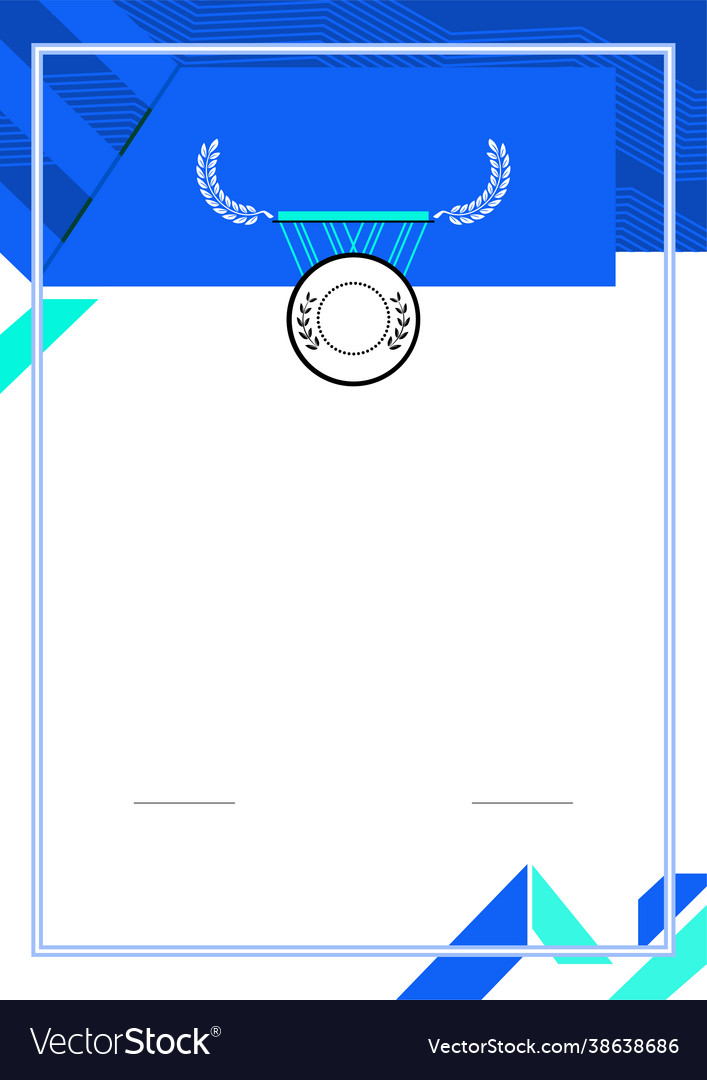 Line simple frame for certificate straight border