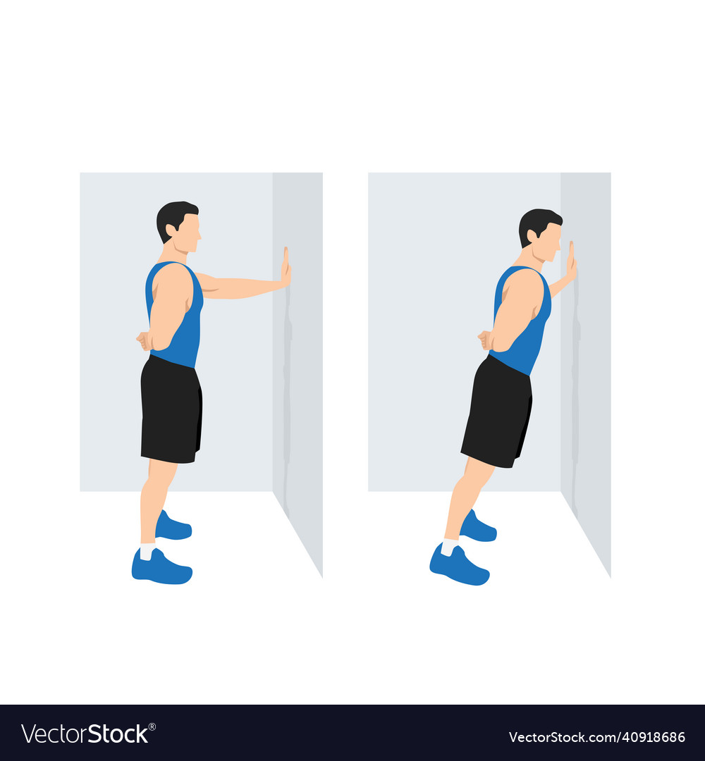 Push up on wall exercise shop