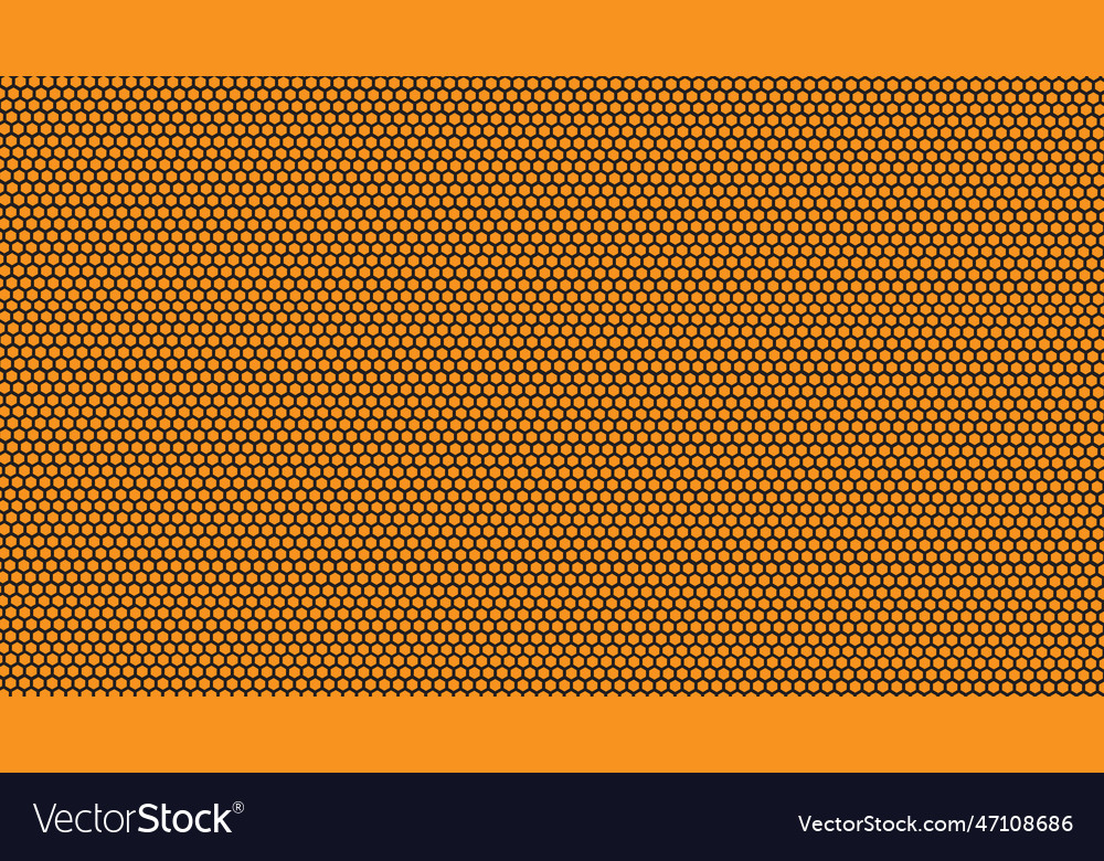 Orange hexagons pattern background vector image Orange hexagons pattern background
