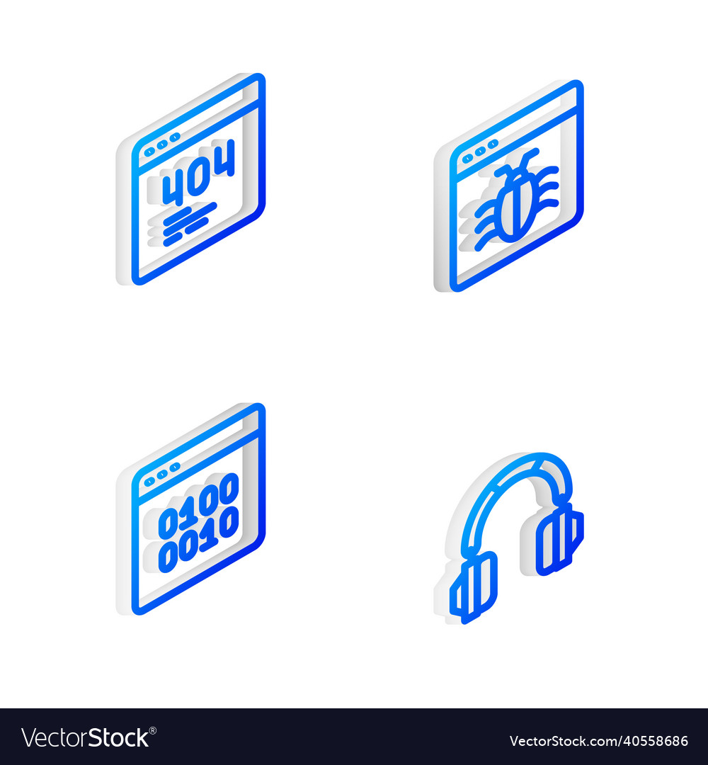 Set isometric line system bug page with a 404