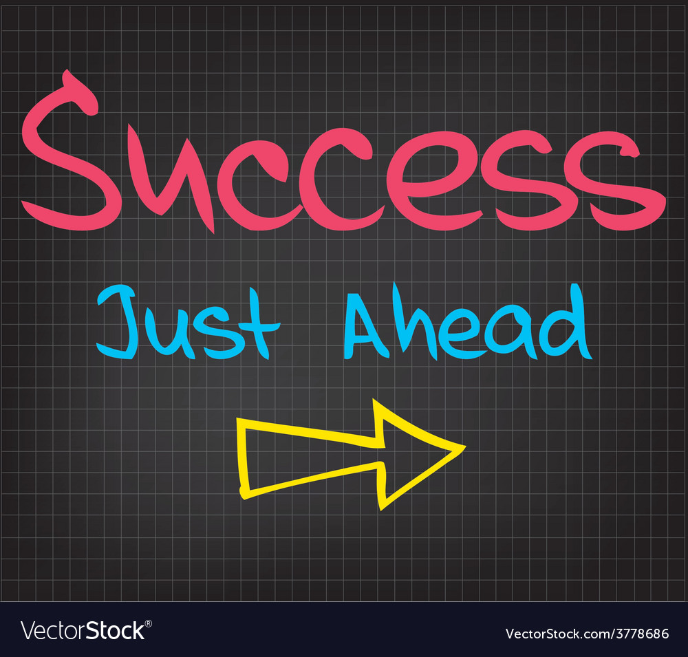 success-just-ahead-royalty-free-vector-image-vectorstock