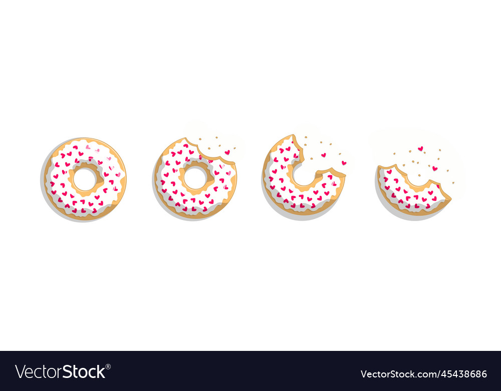 White donuts set