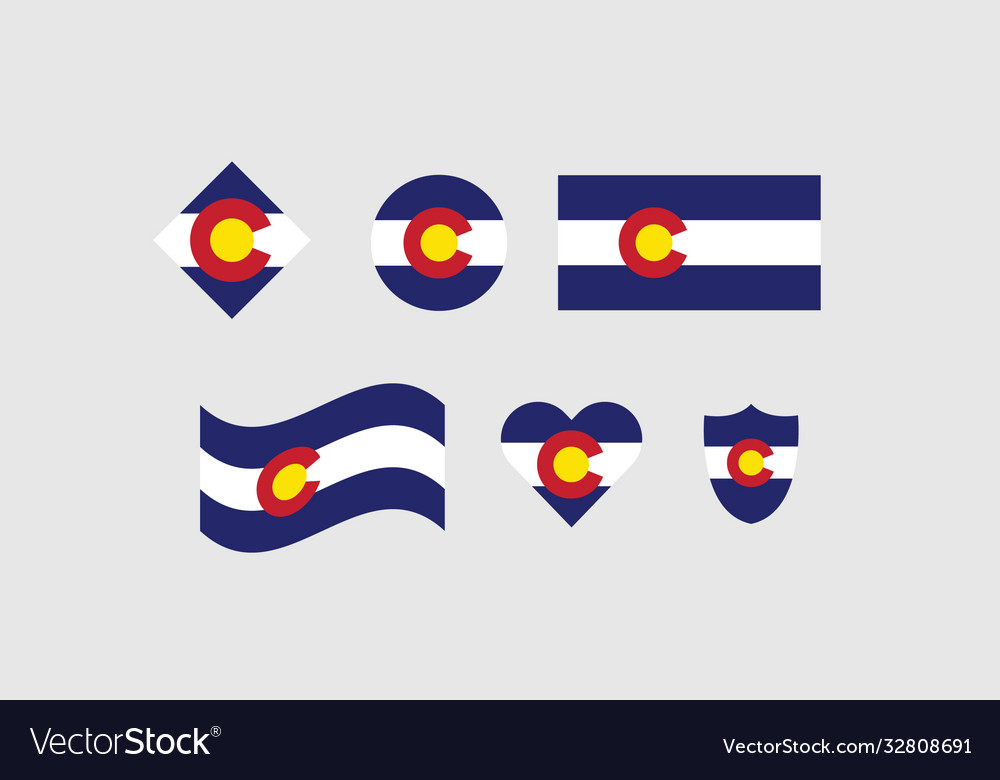 Colorado flag state set