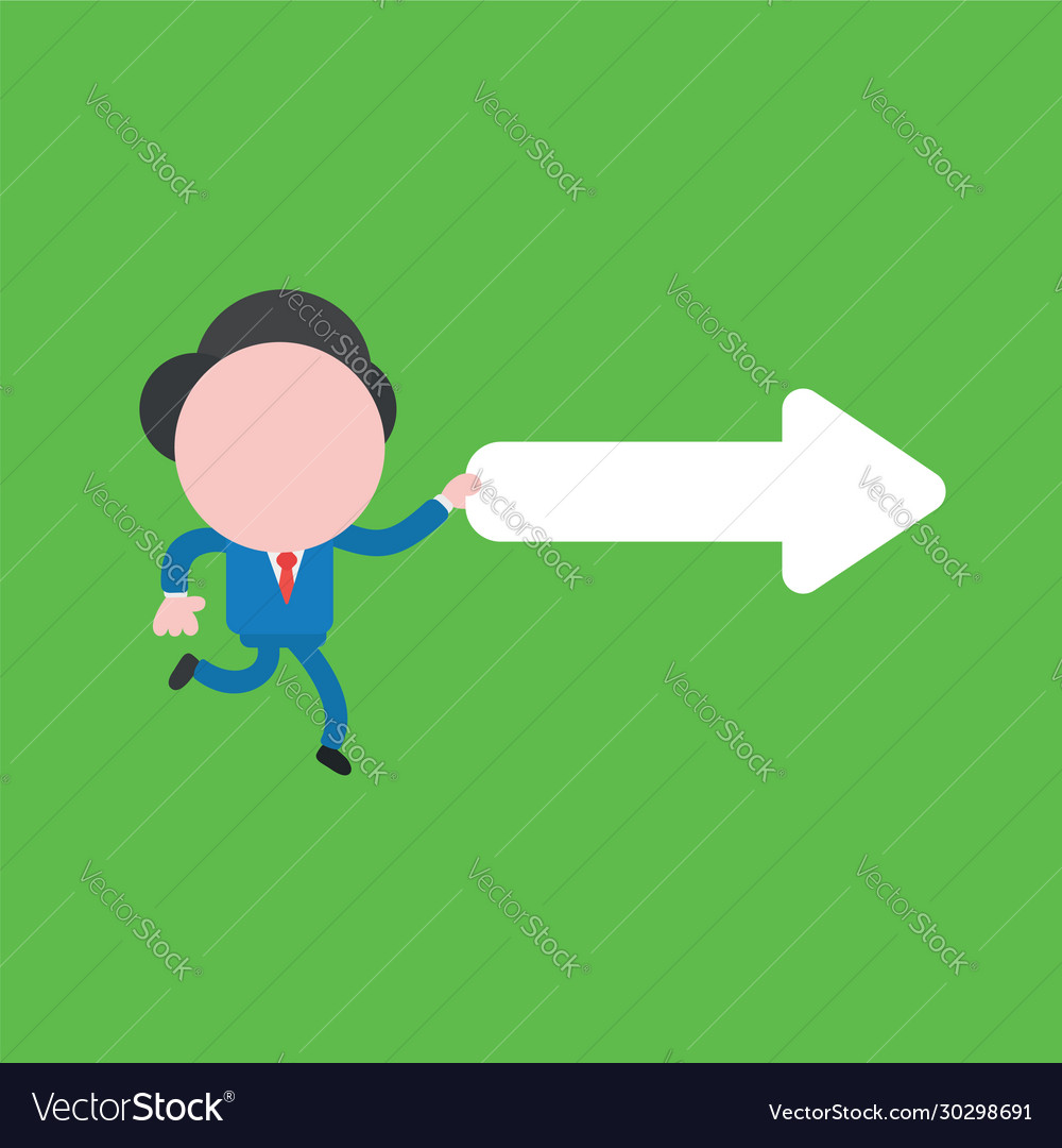 Concept businessman character running vector image Concept businessman character running