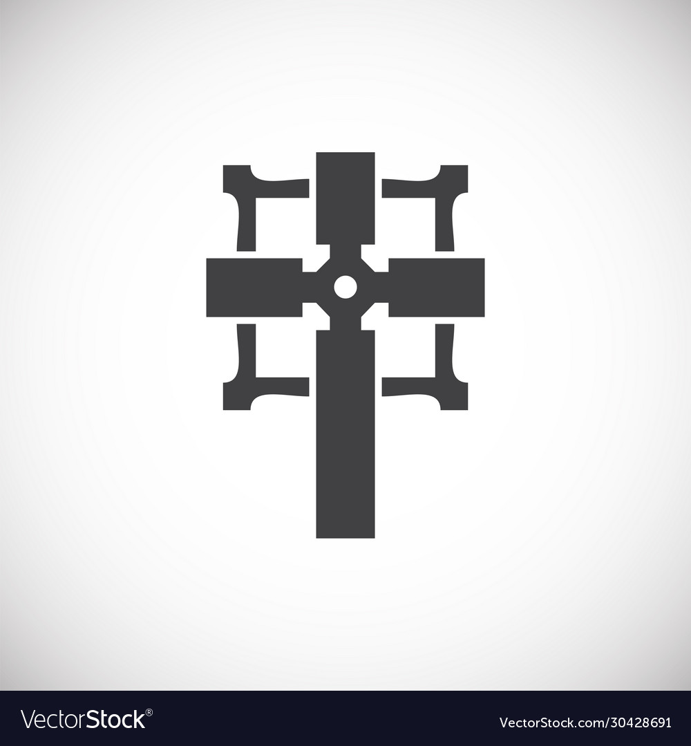 Cross icon on background for graphic and web Vector Image Cross icon on background for graphic and web