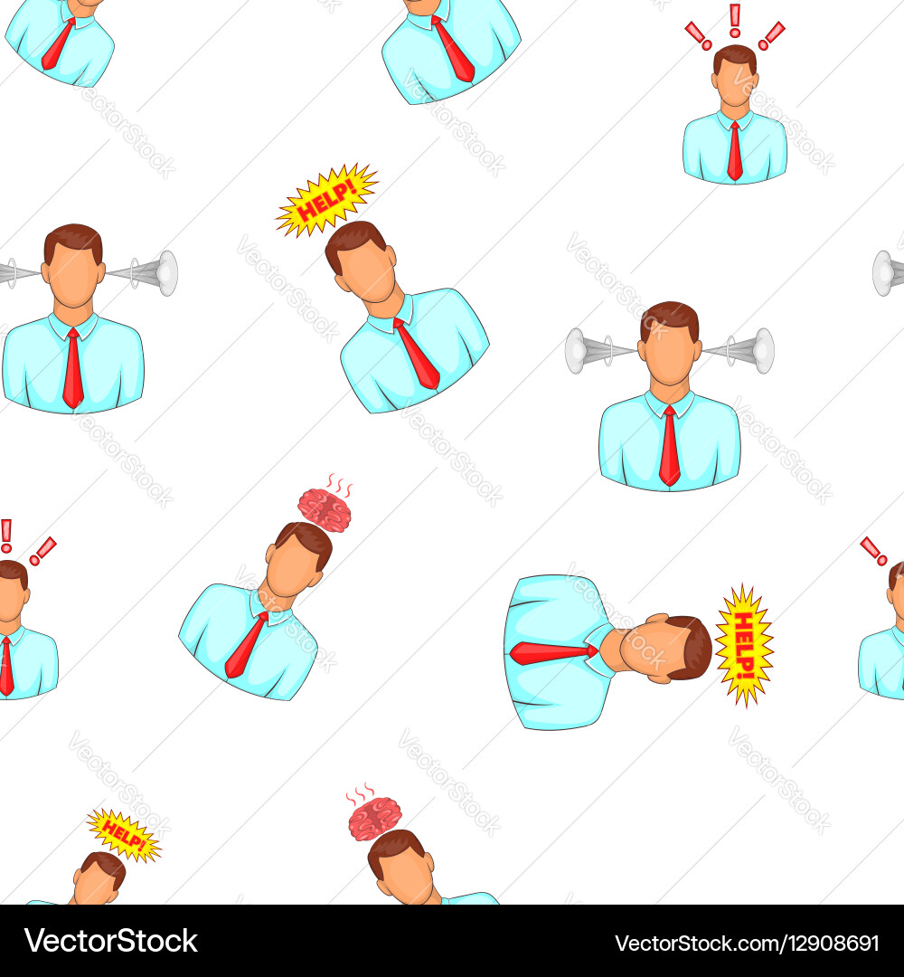 Depression pattern cartoon style Royalty Free Vector Image