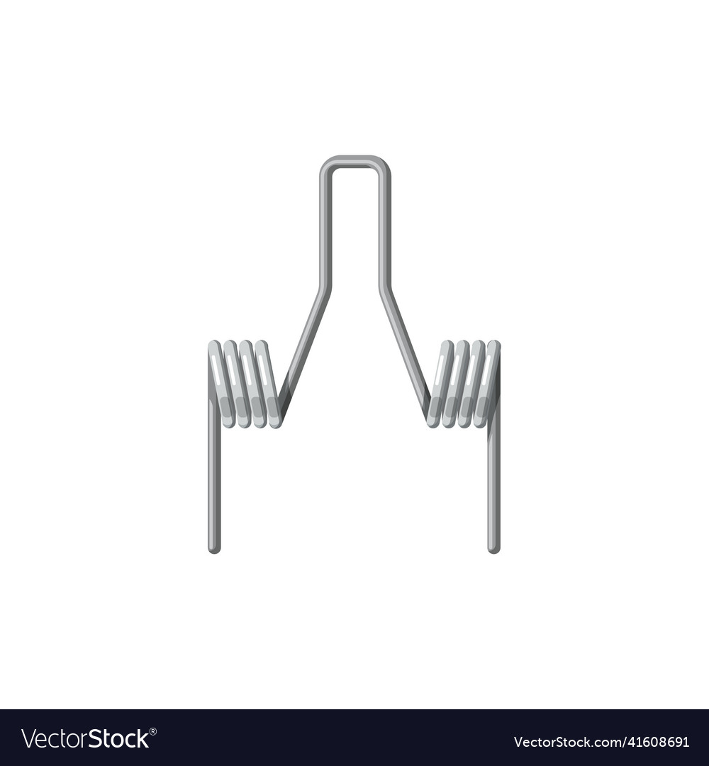 Double torsion spring automation component icon vector image Double torsion spring automation component icon