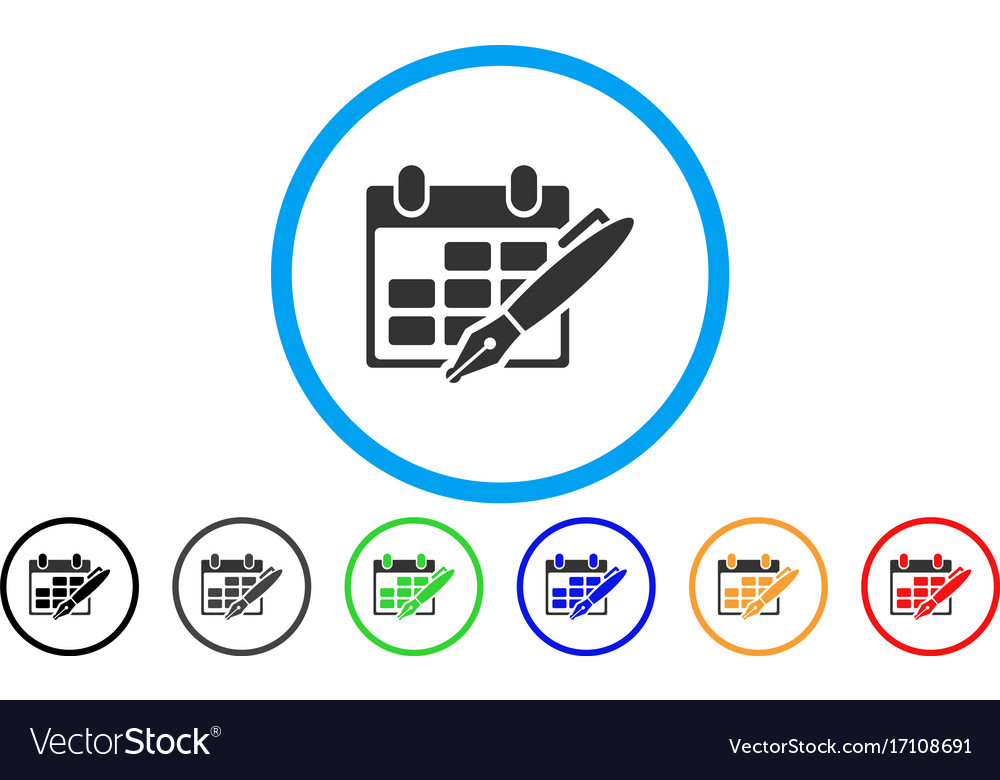 Edit calendar table rounded icon