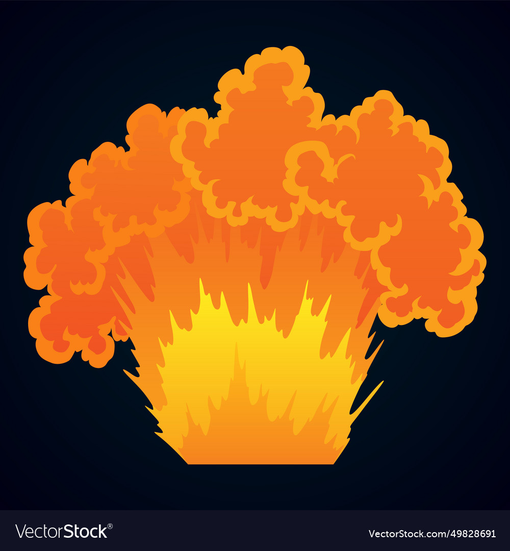 Explosion animation for game Royalty Free Vector Image