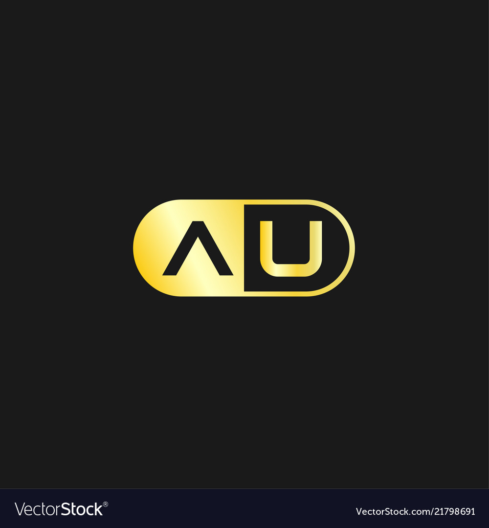 Initial letter au logo template design vector image Initial letter au logo template design