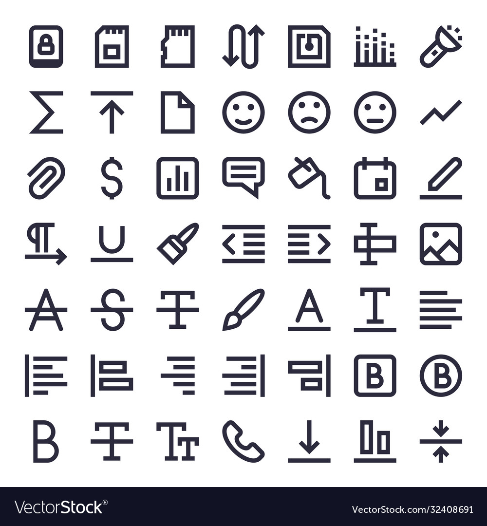 Line essential icons