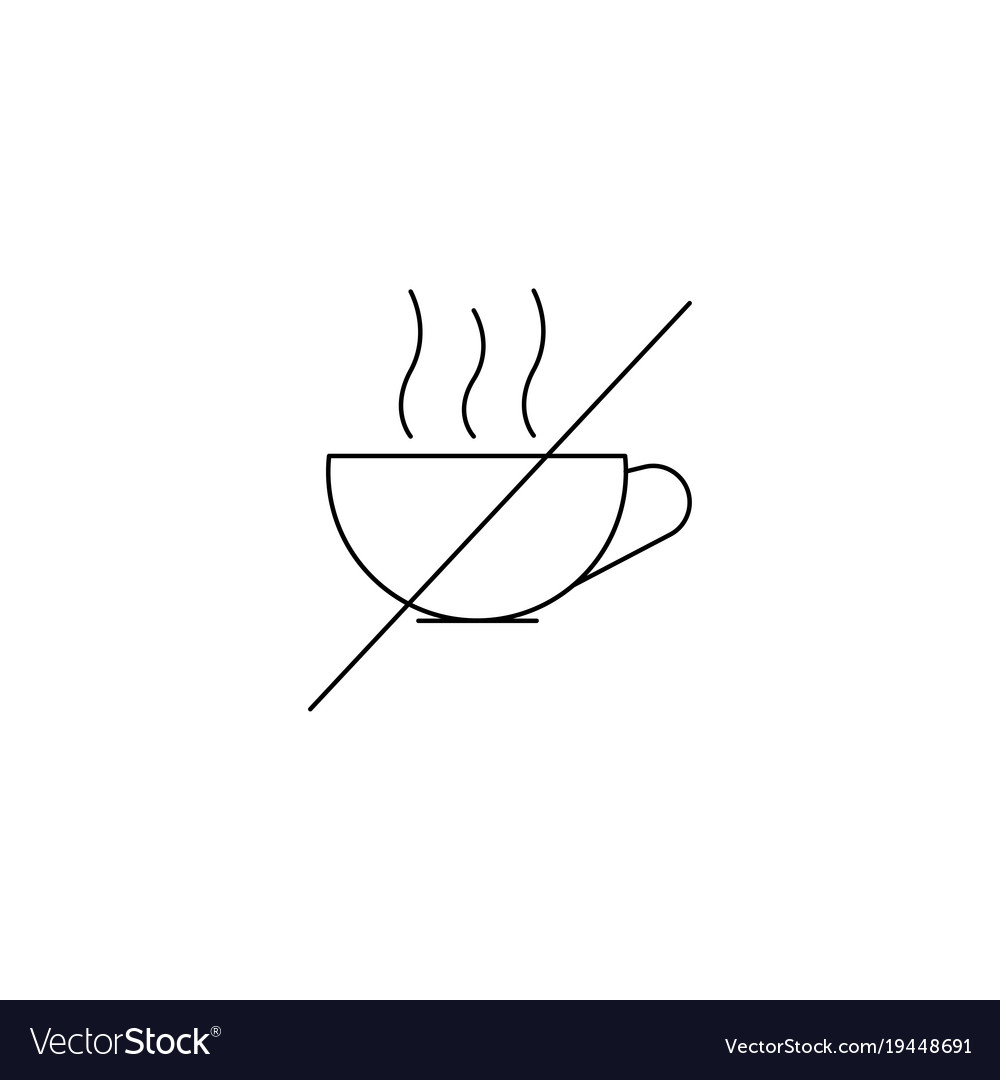 No hot drink line icon