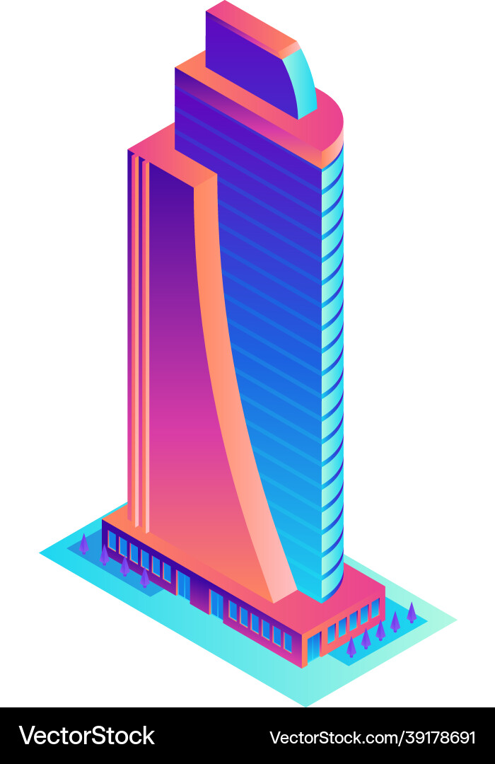 Skyscraper isometric Royalty Free Vector Image