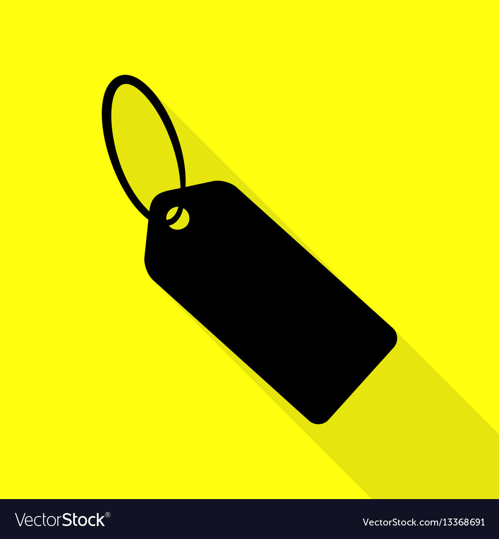 Tag sign black icon with flat style Royalty Free Vector