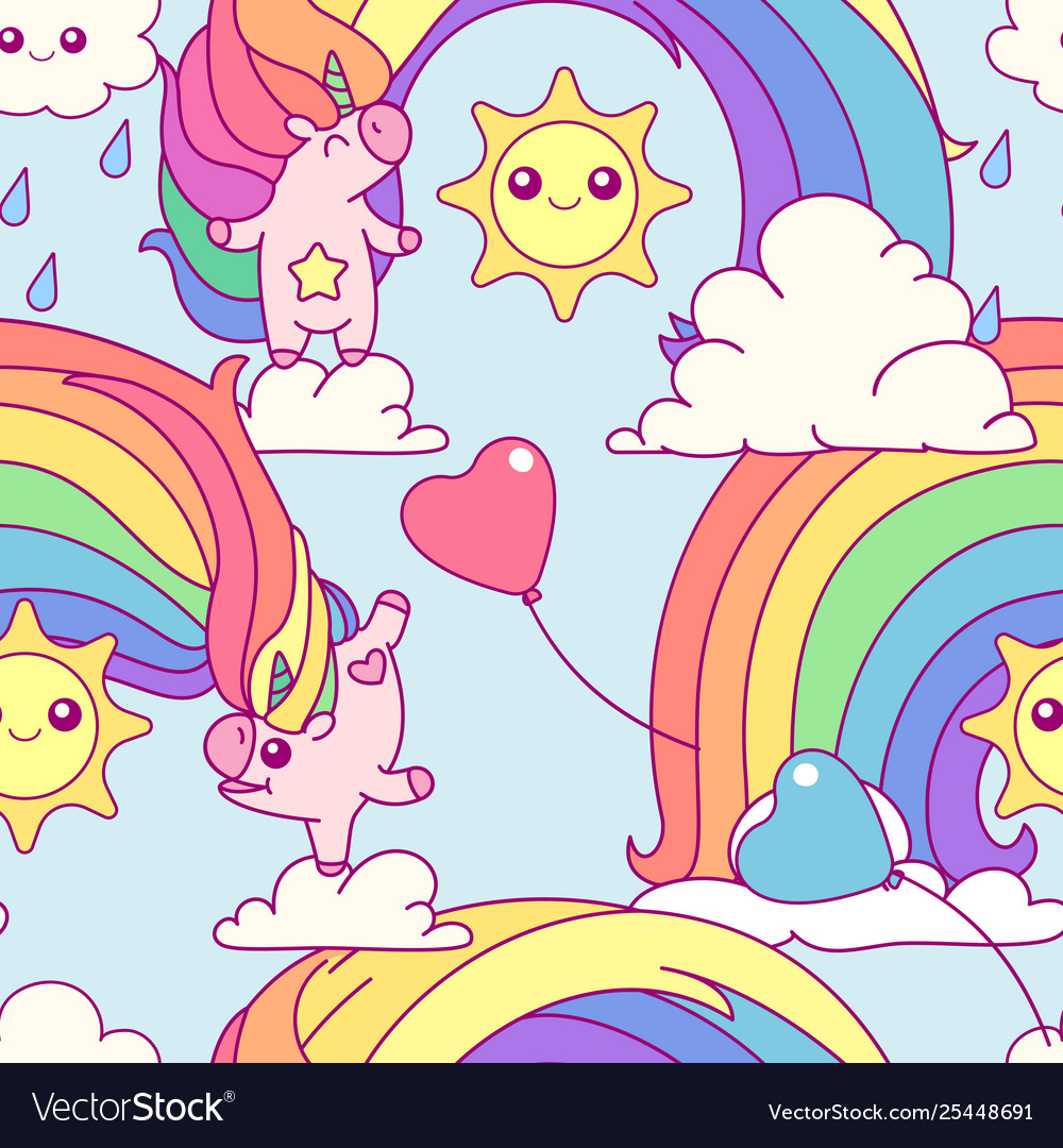 Unicorn seamless pattern
