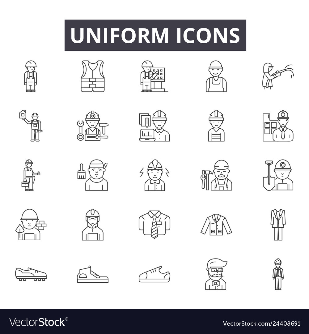 Uniform line icons for web and mobile design