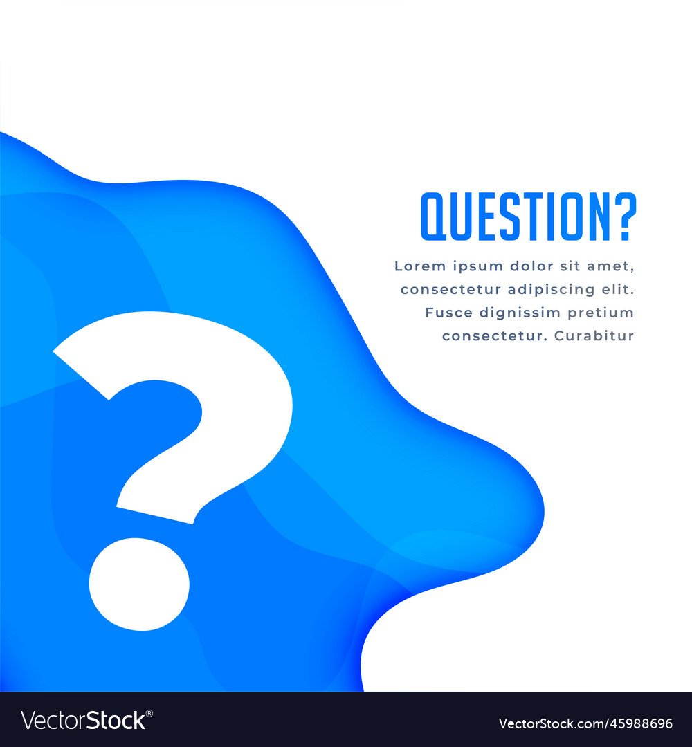 Blue question web help and support background Vector Image