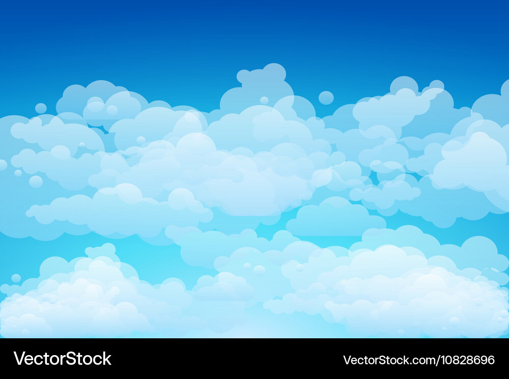 Blue sky with clouds background Royalty Free Vector Image