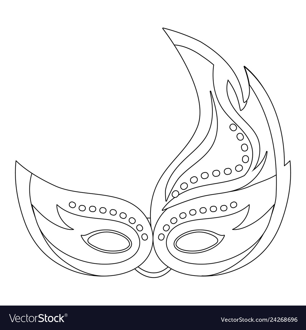 Carnival mask cartoon Royalty Free Vector Image
