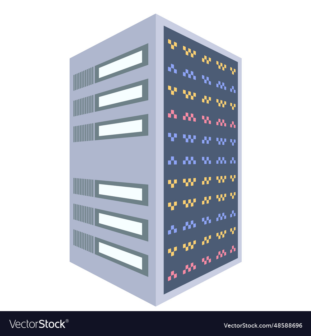 Data center icon cloud storage computing