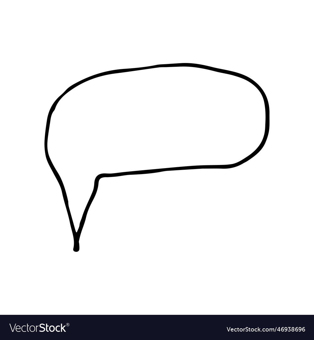 Empty message bubble on white background vector image Empty message bubble on white background