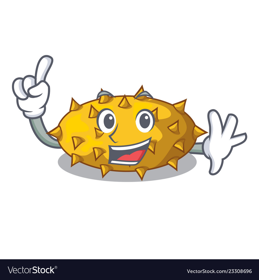 Finger kiwano fruit isolated on a character