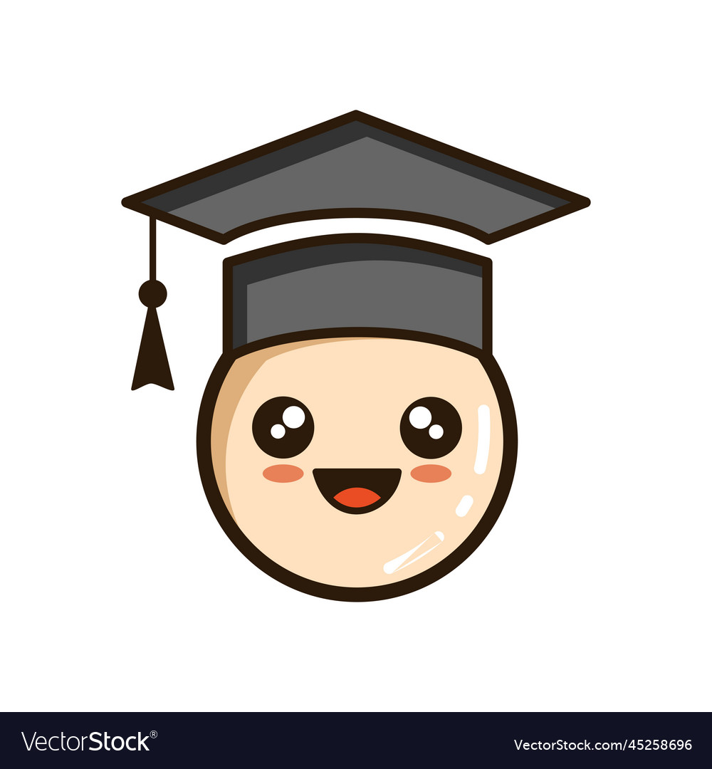 Graduierung Lächeln Emoticon Design