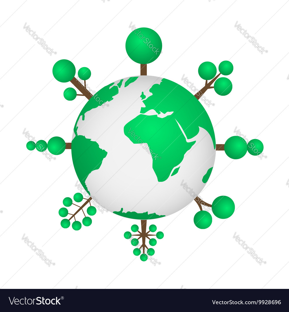 Green world map