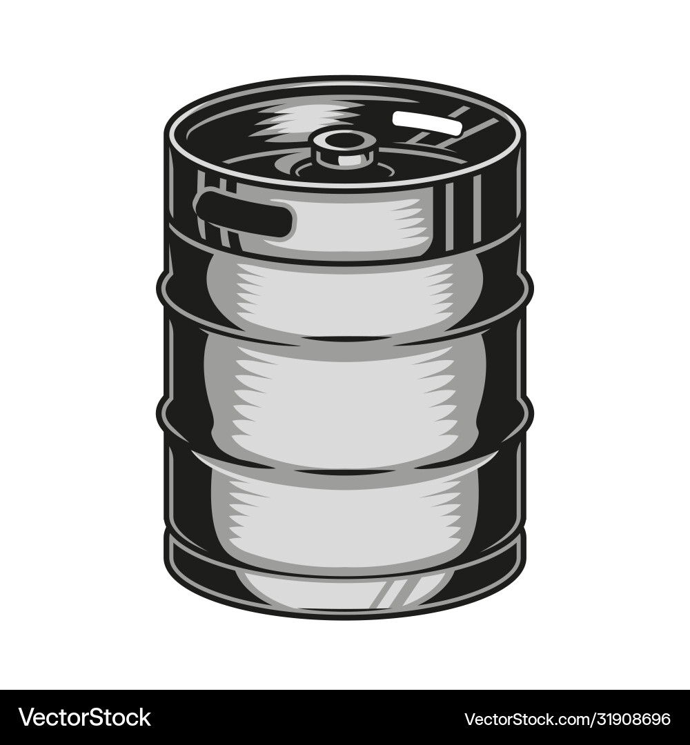 Metal beer keg vintage template Royalty Free Vector Image