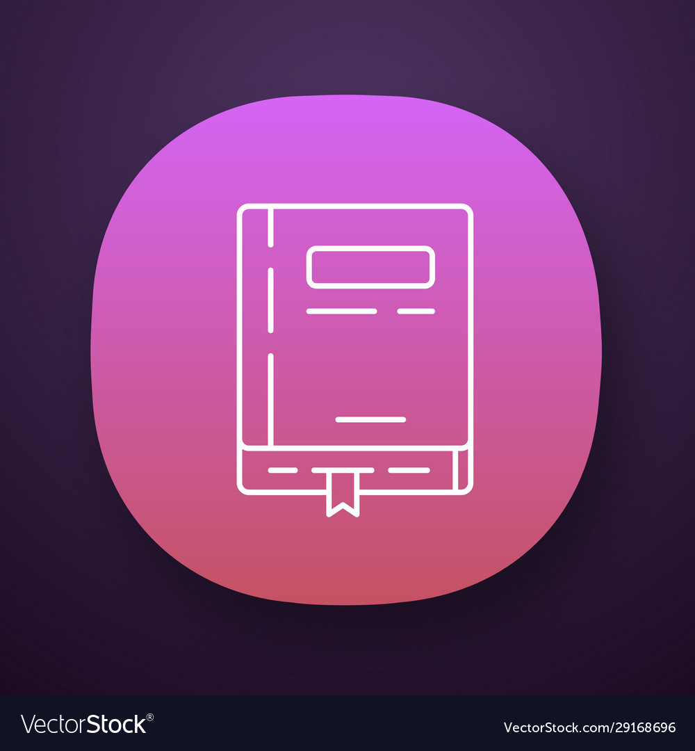 Personal notebook school textbook app icon uiux