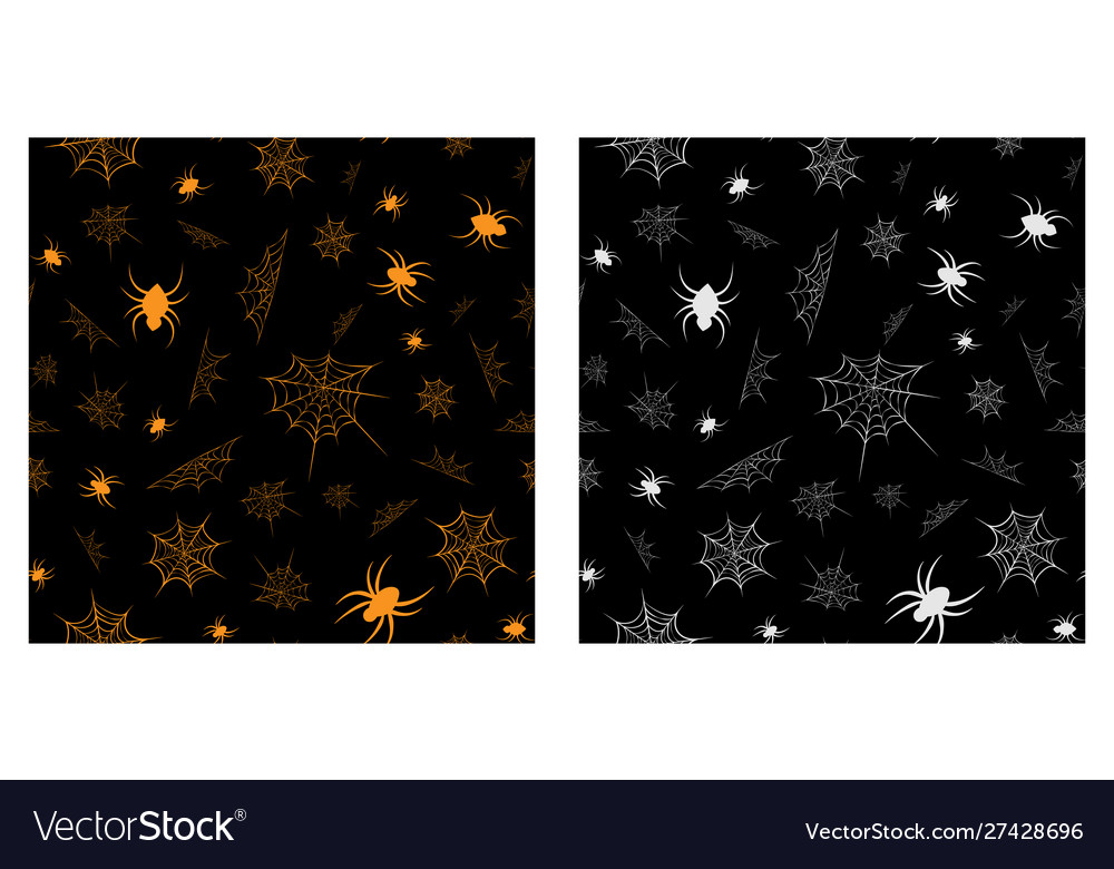 Seamless cobweb pattern collection line vector image Seamless cobweb pattern collection line