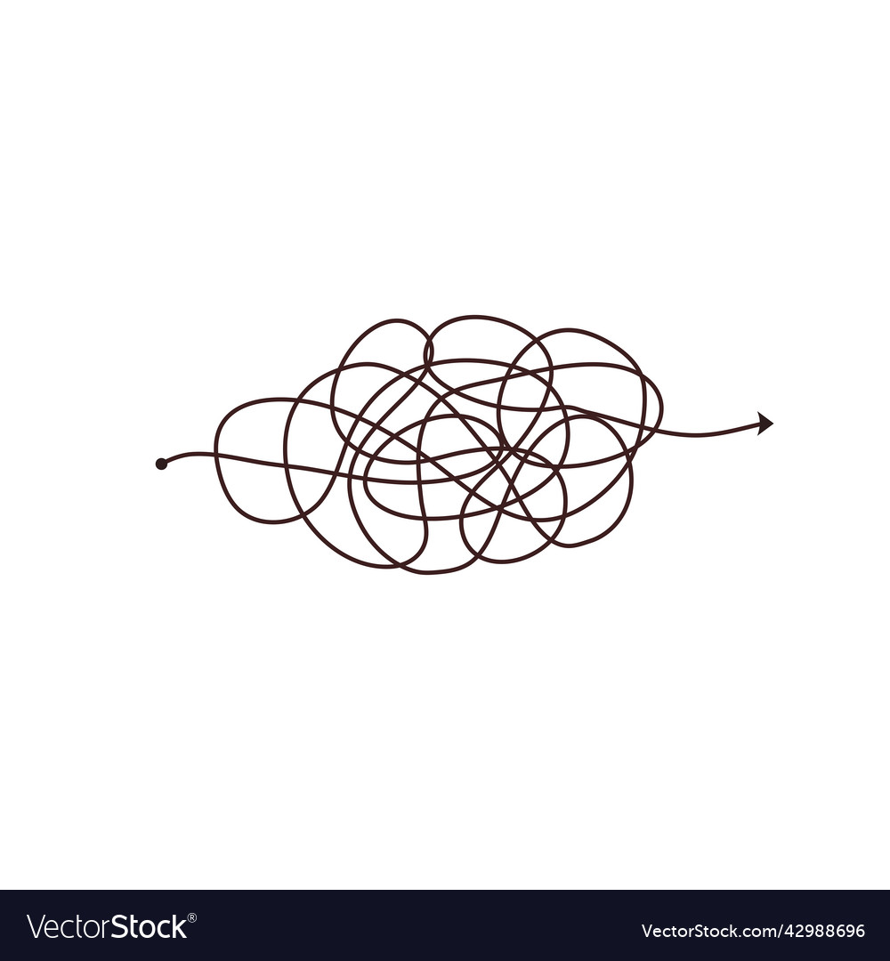 Simple line and complex easy way scribble doodle vector image Simple line and complex easy way scribble doodle