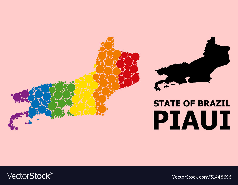 Spectrum pattern map piaui state for lgbt vector image Spectrum pattern map piaui state for lgbt