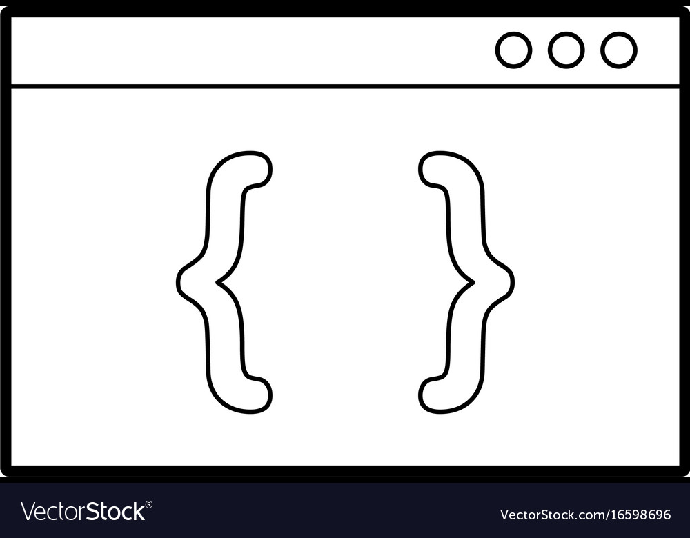 Template computer isolated icon
