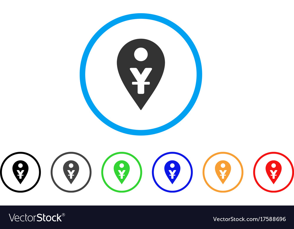 Yuan map marker rounded icon