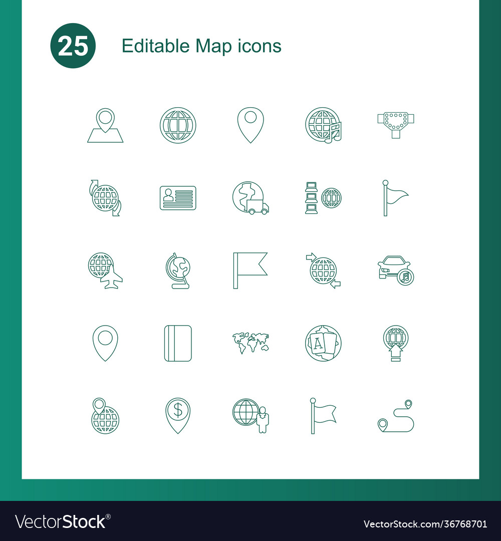 25 map icons