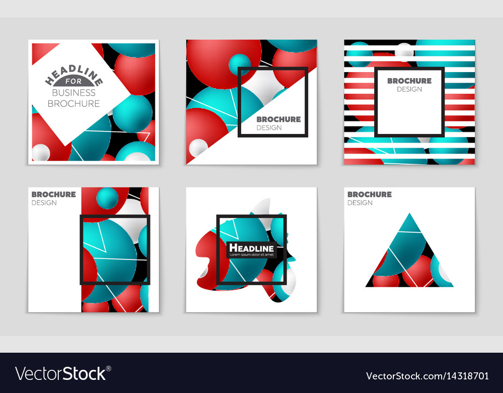 Abstract layout background set for art