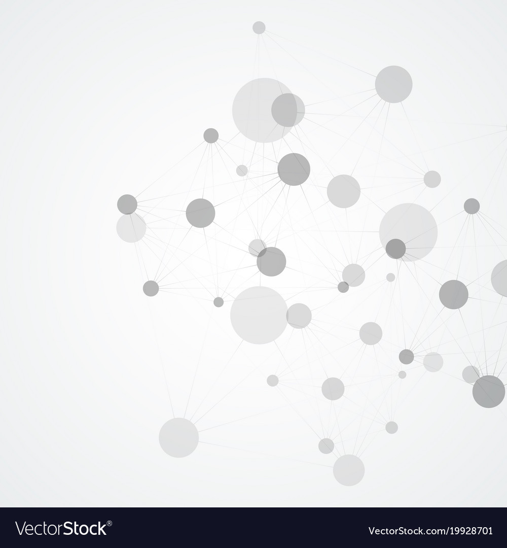 Abstract polygonal network shapes with connecting