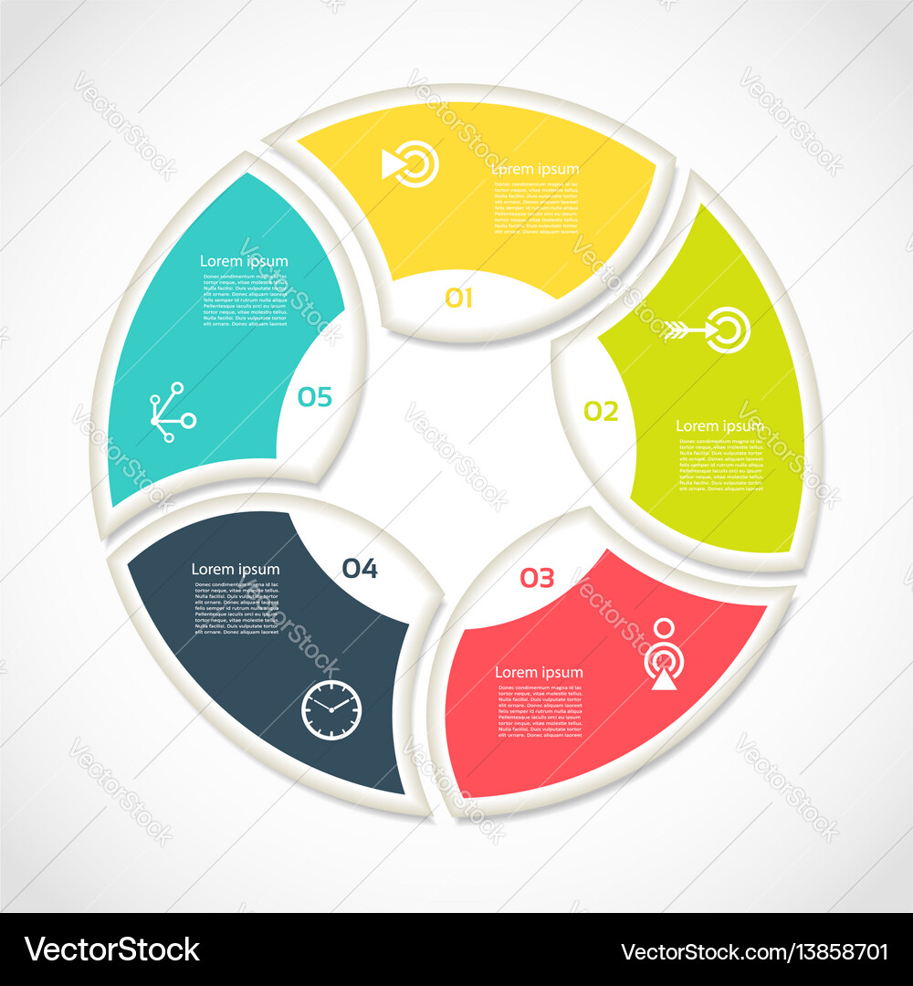 Circle infographic Royalty Free Vector Image - VectorStock